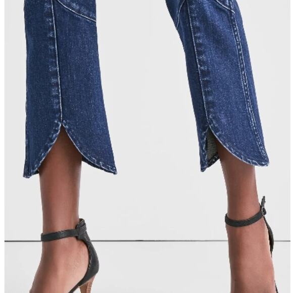 lace up bridgette crop flare jean in tigris - Picture 4 of 4